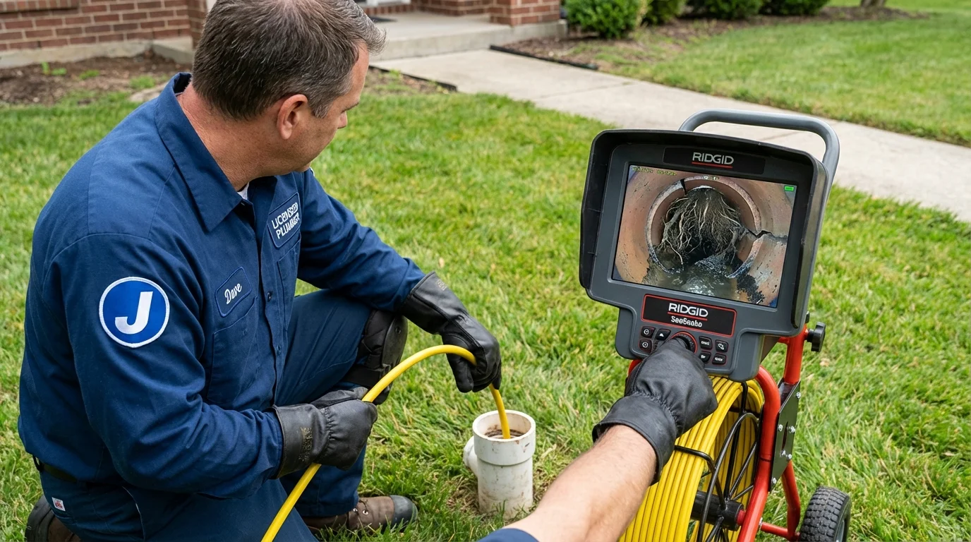 Sewer camera inspection being performed by Johns Plumbing LLC in Lehigh Acres